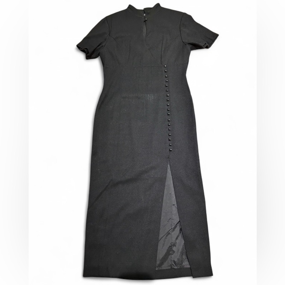 Vintage 90s Black Sheath Dress by Styleworks - Picture 11 of 16
